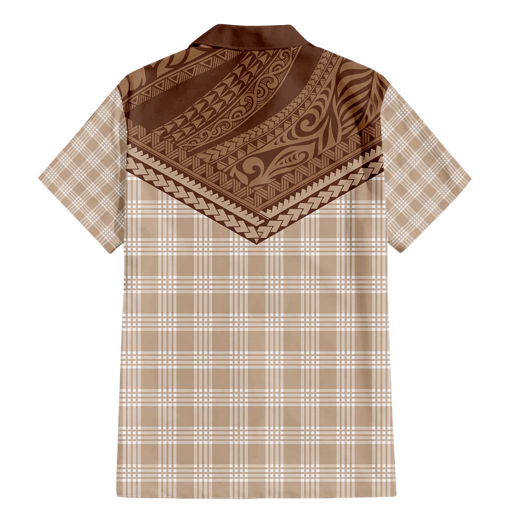 Aloha Hawaii Cowboys Paniolo Family Matching Mermaid Dress and Hawaiian Shirt Beige Palaka - Polynesian Pride