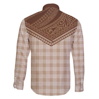 Aloha Hawaii Cowboys Paniolo Family Matching Puletasi and Hawaiian Shirt Beige Palaka - Polynesian Pride