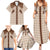 Aloha Hawaii Cowboys Paniolo Family Matching Summer Maxi Dress and Hawaiian Shirt Beige Palaka - Polynesian Pride