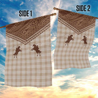 Aloha Hawaii Cowboys Paniolo Garden Flag Beige Palaka - Polynesian Pride