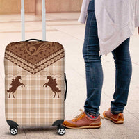 Aloha Hawaii Cowboys Paniolo Luggage Cover Beige Palaka - Polynesian Pride