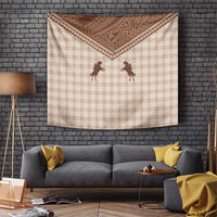 Aloha Hawaii Cowboys Paniolo Tapestry Beige Palaka - Polynesian Pride