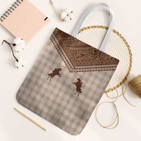 Aloha Hawaii Cowboys Paniolo Tote Bag Beige Palaka - Polynesian Pride