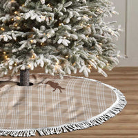 Aloha Hawaii Cowboys Paniolo Tree Skirt Beige Palaka LT7 - Polynesian Pride