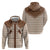 Aloha Hawaii Cowboys Paniolo Zip Hoodie Beige Palaka - Polynesian Pride