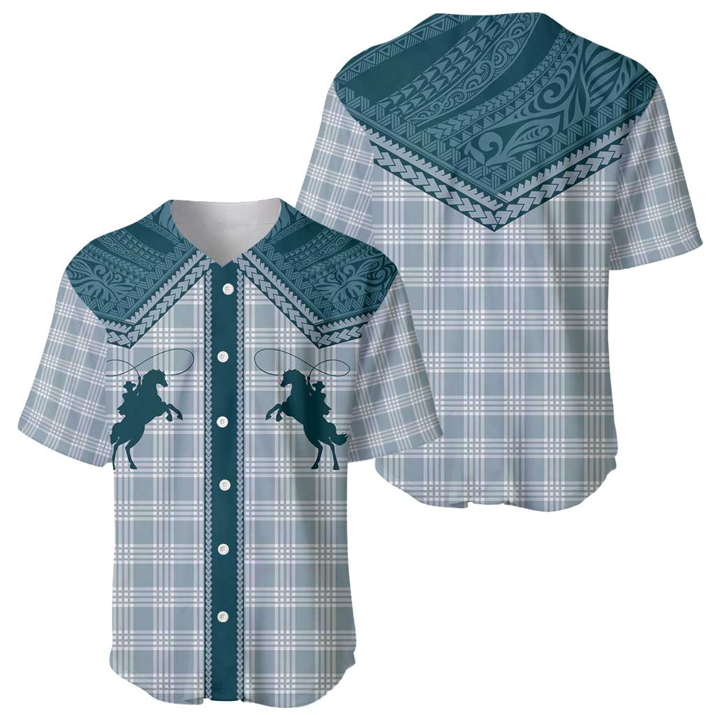 Aloha Hawaii Cowboys Paniolo Baseball Jersey Teal Palaka - Polynesian Pride