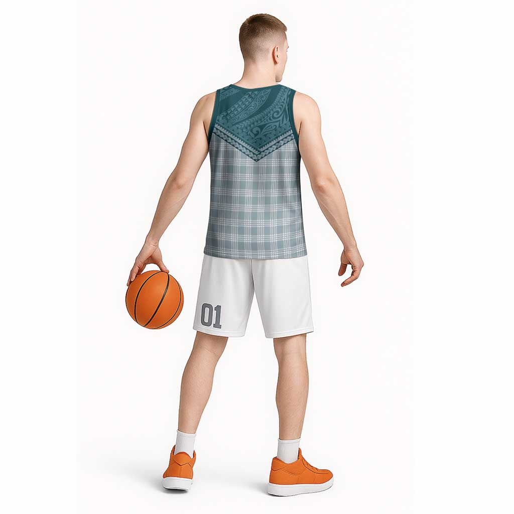 Aloha Hawaii Cowboys Paniolo Basketball Jersey Teal Palaka - Polynesian Pride