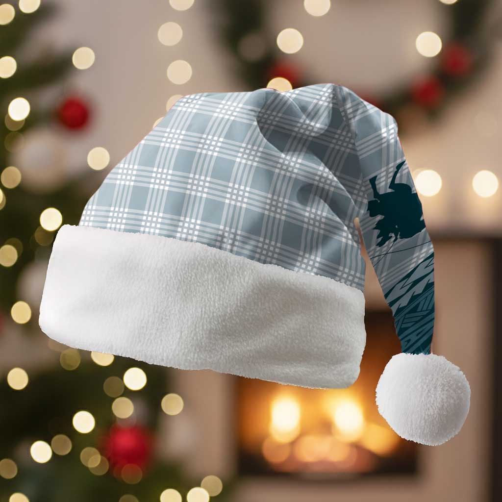 Aloha Hawaii Cowboys Paniolo Christmas Santa Hat Teal Palaka - Polynesian Pride
