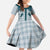 Aloha Hawaii Cowboys Paniolo Family Matching Short Sleeve Bodycon Dress and Hawaiian Shirt Teal Palaka - Polynesian Pride