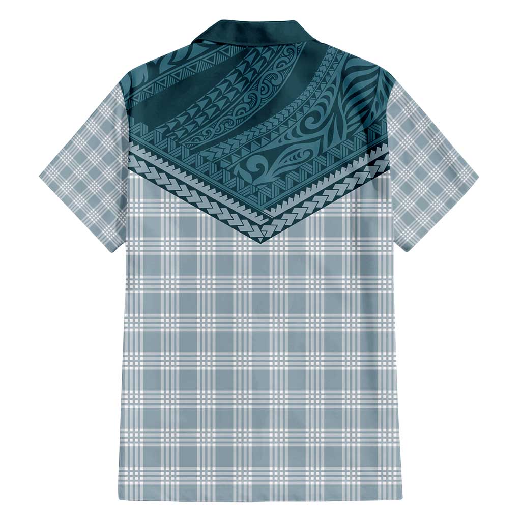 Aloha Hawaii Cowboys Paniolo Family Matching Tank Maxi Dress and Hawaiian Shirt Teal Palaka - Polynesian Pride