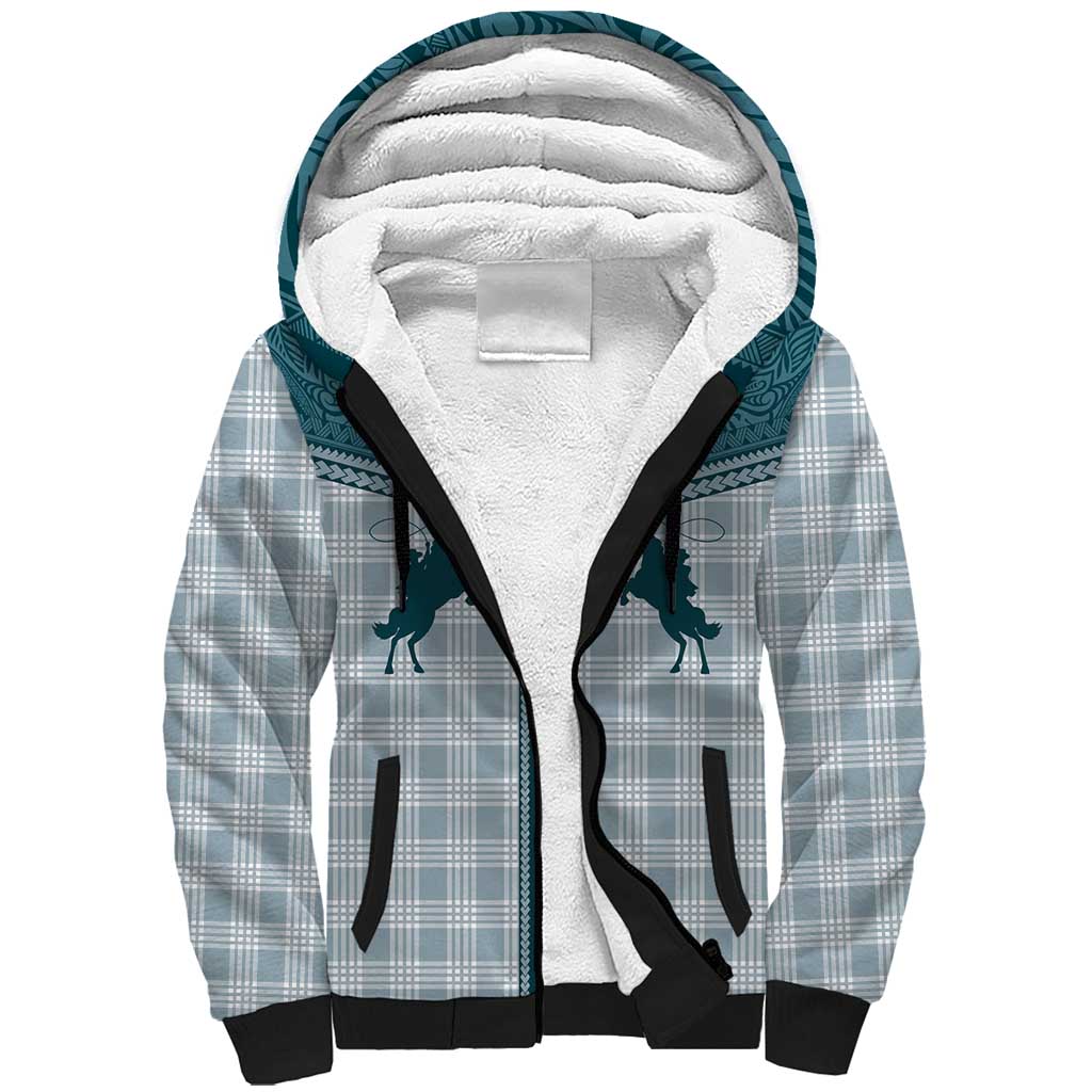 Aloha Hawaii Cowboys Paniolo Sherpa Hoodie Teal Palaka LT7 Unisex Teal - Polynesian Pride