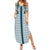 Aloha Hawaii Cowboys Paniolo Summer Maxi Dress Teal Palaka - Polynesian Pride