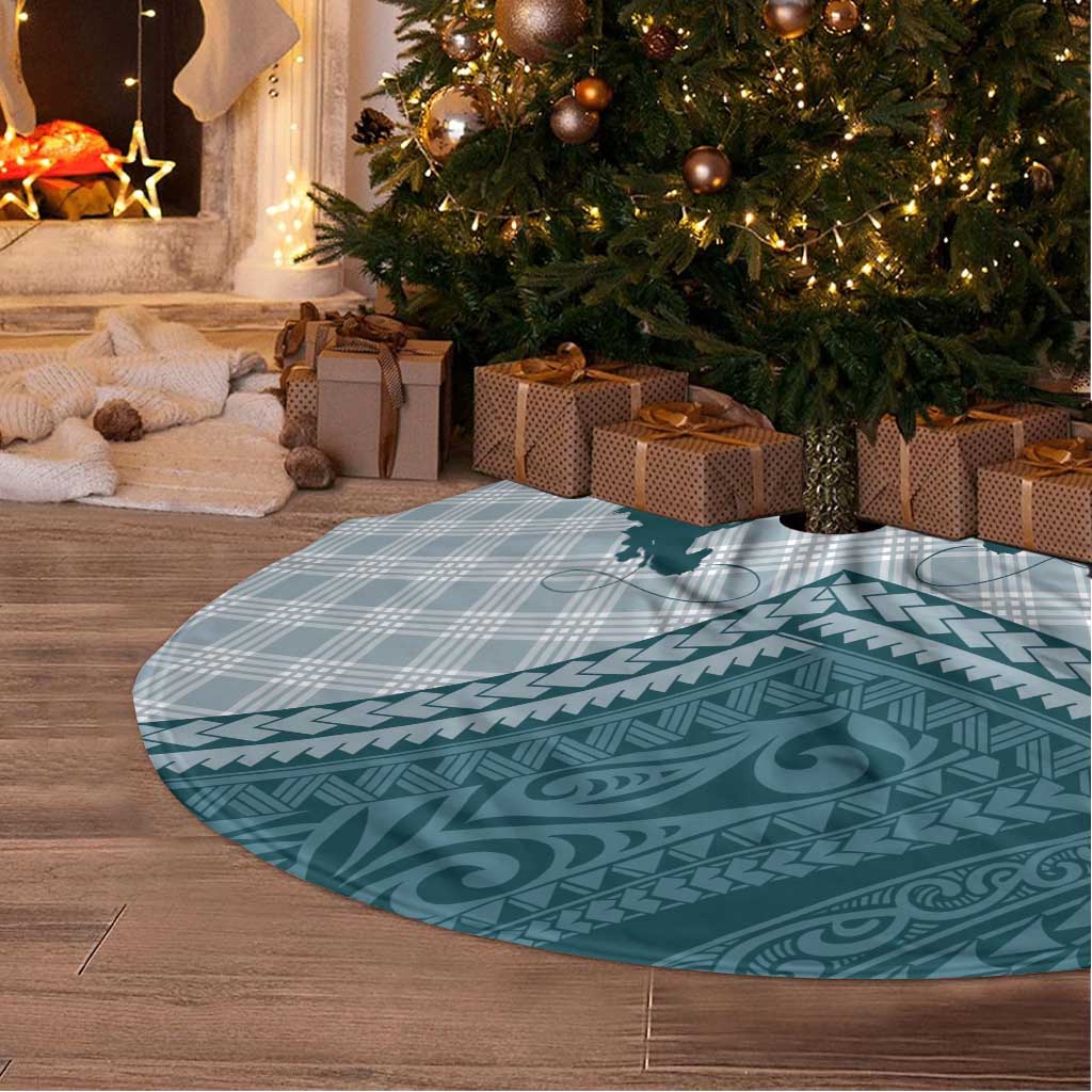 Aloha Hawaii Cowboys Paniolo Tree Skirt Teal Palaka LT7 - Polynesian Pride