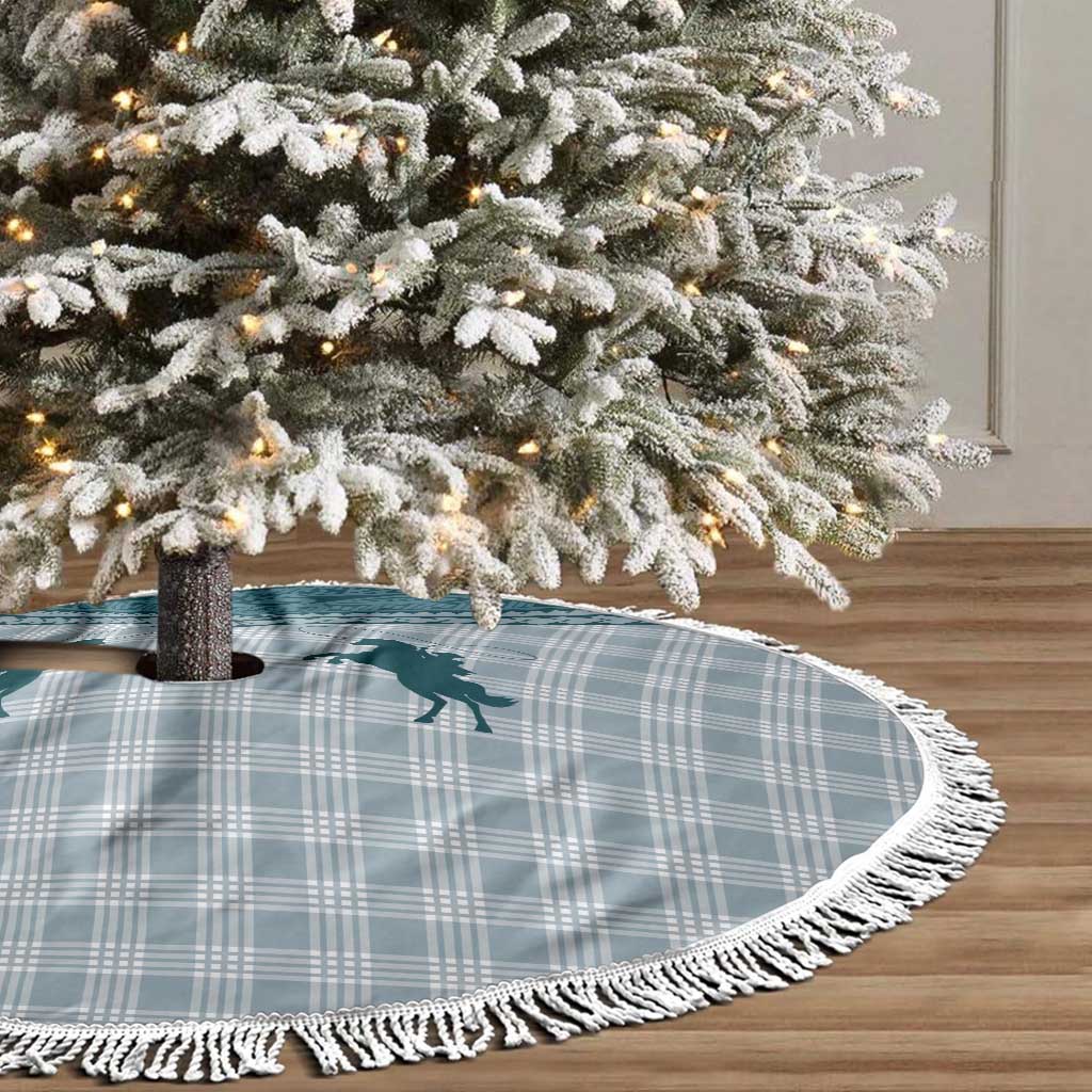 Aloha Hawaii Cowboys Paniolo Tree Skirt Teal Palaka LT7 - Polynesian Pride