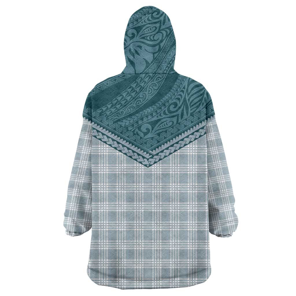 Aloha Hawaii Cowboys Paniolo Wearable Blanket Hoodie Teal Palaka LT7 - Polynesian Pride