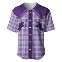 Aloha Hawaii Cowboys Paniolo Baseball Jersey Violet Palaka - Polynesian Pride