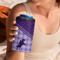 Aloha Hawaii Cowboys Paniolo 4 in 1 Can Cooler Tumbler Violet Palaka - Polynesian Pride