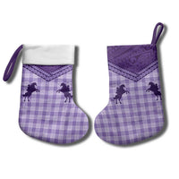 Aloha Hawaii Cowboys Paniolo Christmas Stocking Violet Palaka - Polynesian Pride