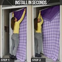 Aloha Hawaii Cowboys Paniolo Door Cover Violet Palaka - Polynesian Pride