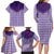 Aloha Hawaii Cowboys Paniolo Family Matching Long Sleeve Bodycon Dress and Hawaiian Shirt Violet Palaka - Polynesian Pride