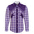 Aloha Hawaii Cowboys Paniolo Family Matching Off Shoulder Maxi Dress and Hawaiian Shirt Violet Palaka - Polynesian Pride