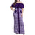 Aloha Hawaii Cowboys Paniolo Family Matching Off Shoulder Maxi Dress and Hawaiian Shirt Violet Palaka - Polynesian Pride