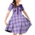Aloha Hawaii Cowboys Paniolo Family Matching Off Shoulder Short Dress and Hawaiian Shirt Violet Palaka - Polynesian Pride