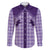 Aloha Hawaii Cowboys Paniolo Family Matching Puletasi and Hawaiian Shirt Violet Palaka - Polynesian Pride