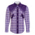 Aloha Hawaii Cowboys Paniolo Family Matching Short Sleeve Bodycon Dress and Hawaiian Shirt Violet Palaka - Polynesian Pride
