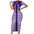 Aloha Hawaii Cowboys Paniolo Family Matching Short Sleeve Bodycon Dress and Hawaiian Shirt Violet Palaka - Polynesian Pride
