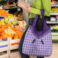 Aloha Hawaii Cowboys Paniolo Grocery Bag Violet Palaka - Polynesian Pride