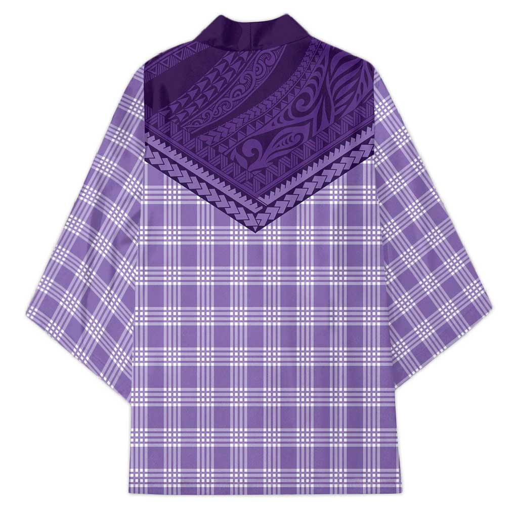 Aloha Hawaii Cowboys Paniolo Kimono Violet Palaka - Polynesian Pride