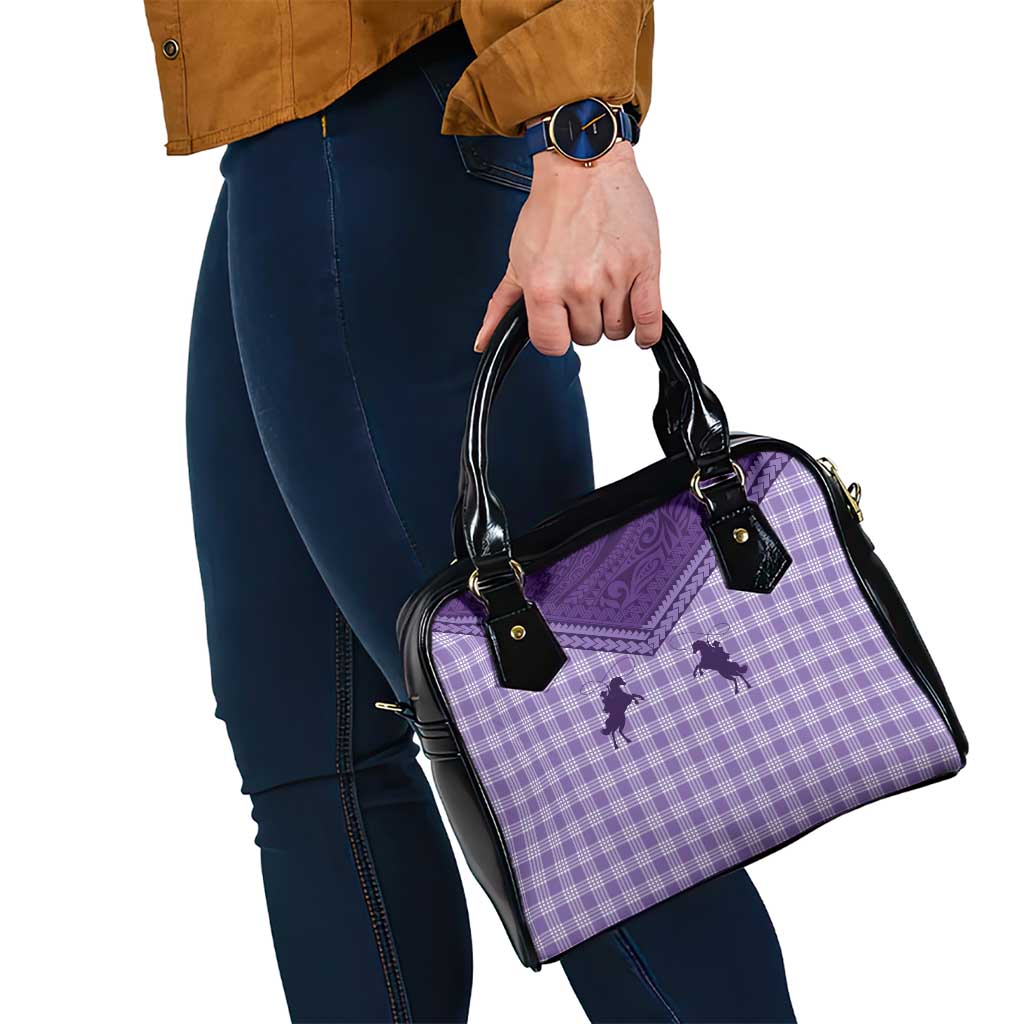 Aloha Hawaii Cowboys Paniolo Shoulder Handbag Violet Palaka - Polynesian Pride