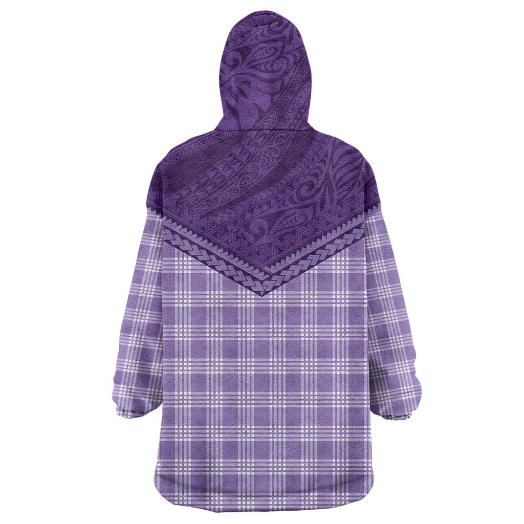 Aloha Hawaii Cowboys Paniolo Wearable Blanket Hoodie Violet Palaka LT7 - Polynesian Pride
