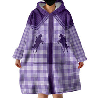 Aloha Hawaii Cowboys Paniolo Wearable Blanket Hoodie Violet Palaka LT7 - Polynesian Pride