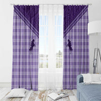 Aloha Hawaii Cowboys Paniolo Window Curtain Violet Palaka - Polynesian Pride