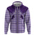 Aloha Hawaii Cowboys Paniolo Zip Hoodie Violet Palaka - Polynesian Pride