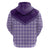 Aloha Hawaii Cowboys Paniolo Zip Hoodie Violet Palaka - Polynesian Pride