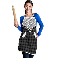 Aloha Hawaii Cowboys Paniolo Apron Black Palaka - Polynesian Pride