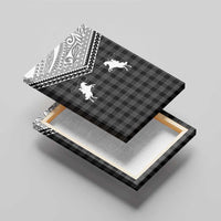 Aloha Hawaii Cowboys Paniolo Canvas Wall Art Black Palaka - Polynesian Pride