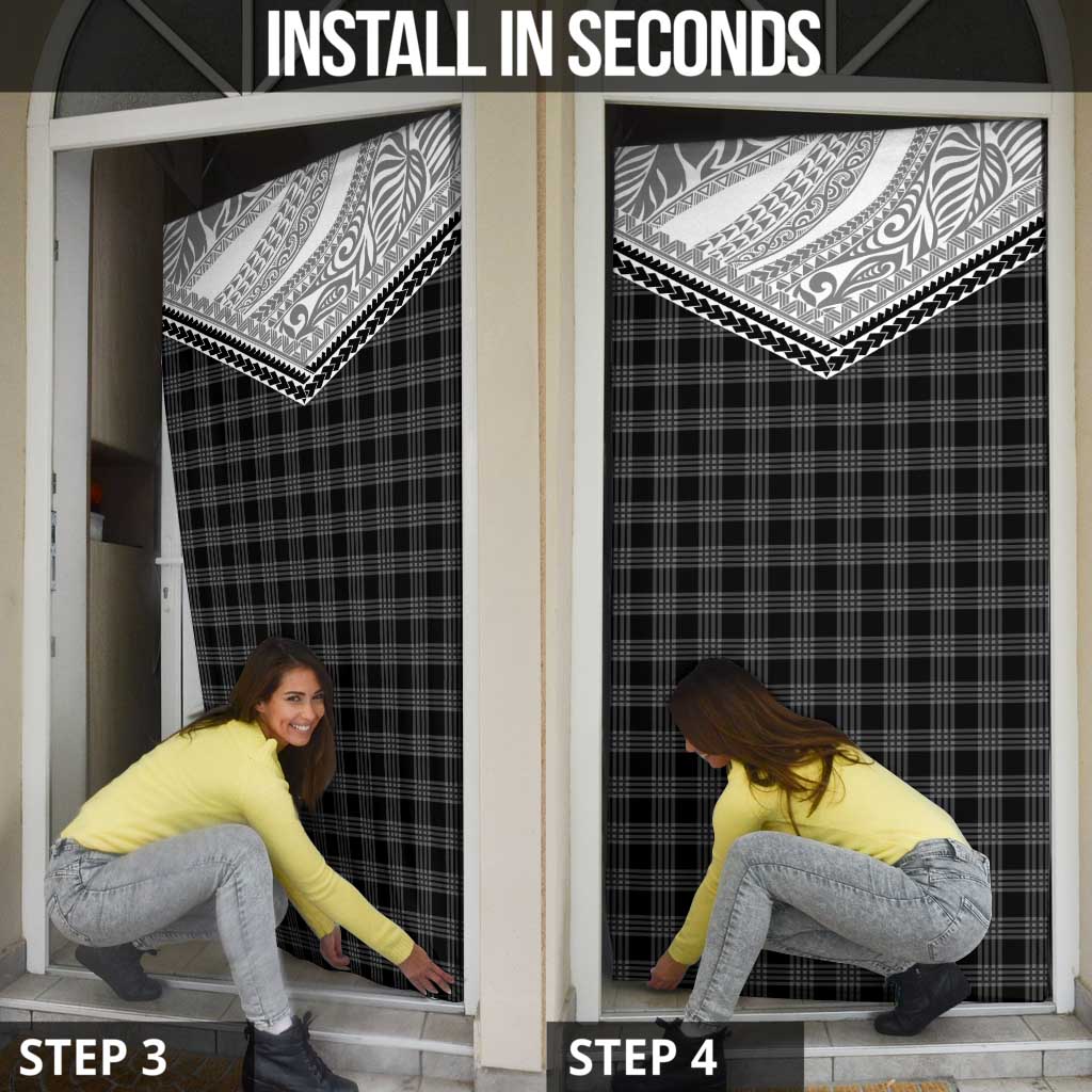 Aloha Hawaii Cowboys Paniolo Door Cover Black Palaka - Polynesian Pride