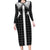 Aloha Hawaii Cowboys Paniolo Family Matching Long Sleeve Bodycon Dress and Hawaiian Shirt Black Palaka - Polynesian Pride