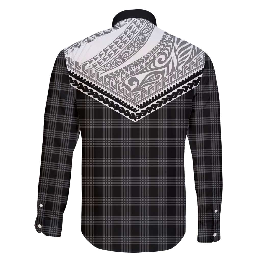 Aloha Hawaii Cowboys Paniolo Family Matching Off Shoulder Maxi Dress and Hawaiian Shirt Black Palaka - Polynesian Pride