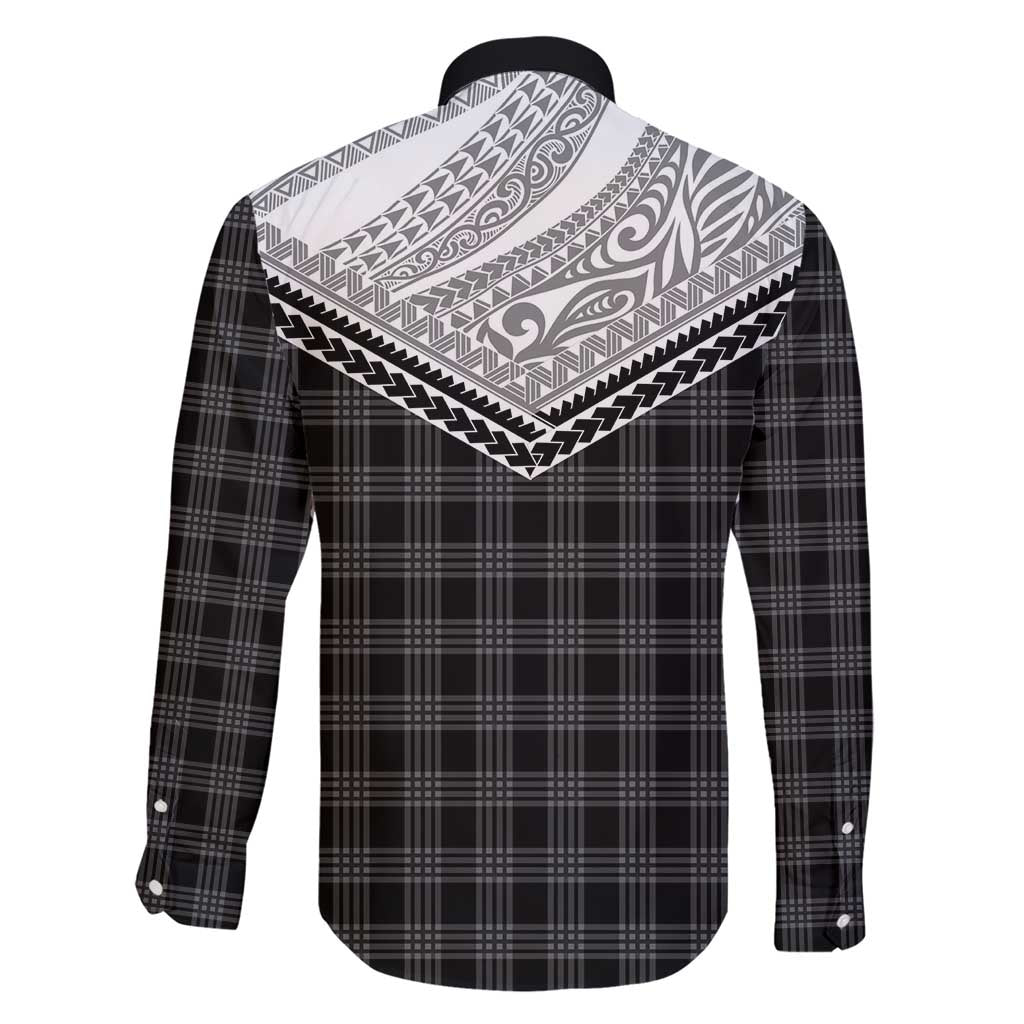 Aloha Hawaii Cowboys Paniolo Family Matching Short Sleeve Bodycon Dress and Hawaiian Shirt Black Palaka - Polynesian Pride