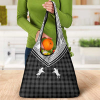 Aloha Hawaii Cowboys Paniolo Grocery Bag Black Palaka - Polynesian Pride