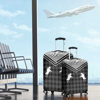 Aloha Hawaii Cowboys Paniolo Luggage Cover Black Palaka - Polynesian Pride