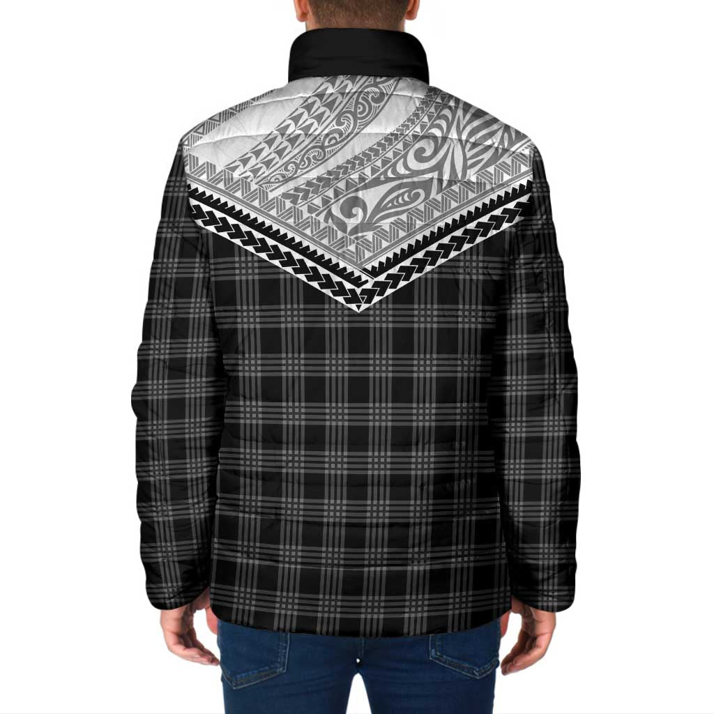 Aloha Hawaii Cowboys Paniolo Padded Jacket Black Palaka - Polynesian Pride