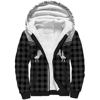 Aloha Hawaii Cowboys Paniolo Sherpa Hoodie Black Palaka LT7 Unisex Black - Polynesian Pride