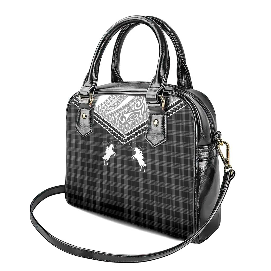 Aloha Hawaii Cowboys Paniolo Shoulder Handbag Black Palaka - Polynesian Pride