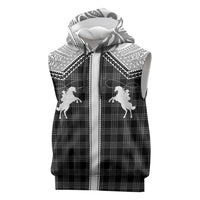 Aloha Hawaii Cowboys Paniolo Sleeveless Hoodie Black Palaka LT7 Black - Polynesian Pride